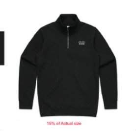 Mens Half Zip Crew Black